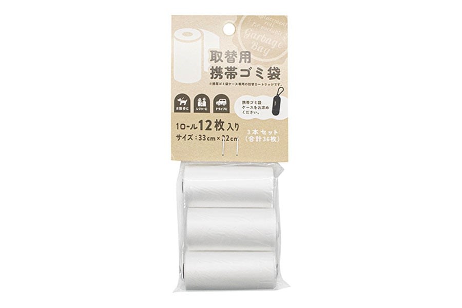 【YAMADA】 3236攜帶式垃圾袋-補充3入(12P)