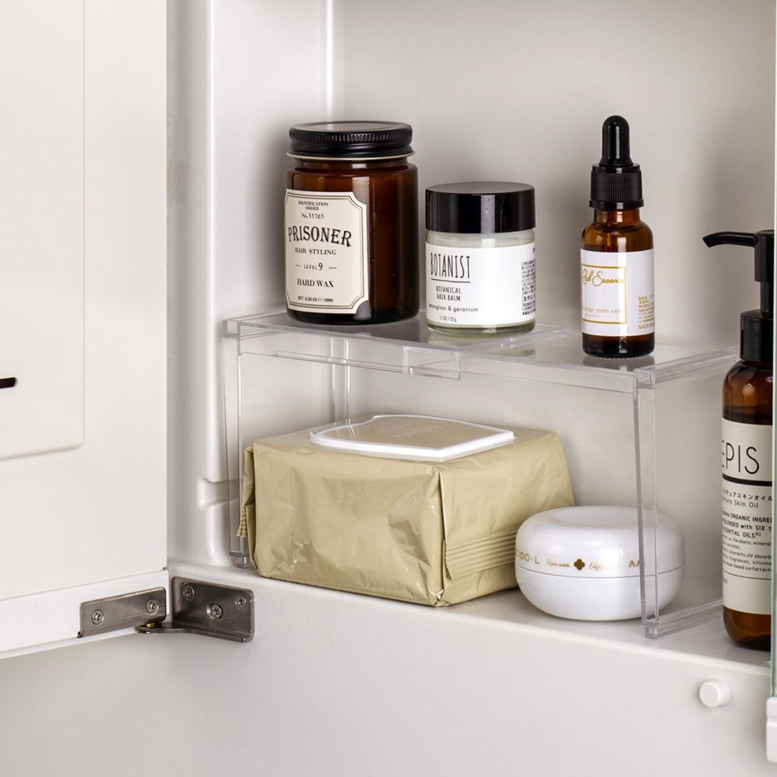 日本製 透明伸縮層架