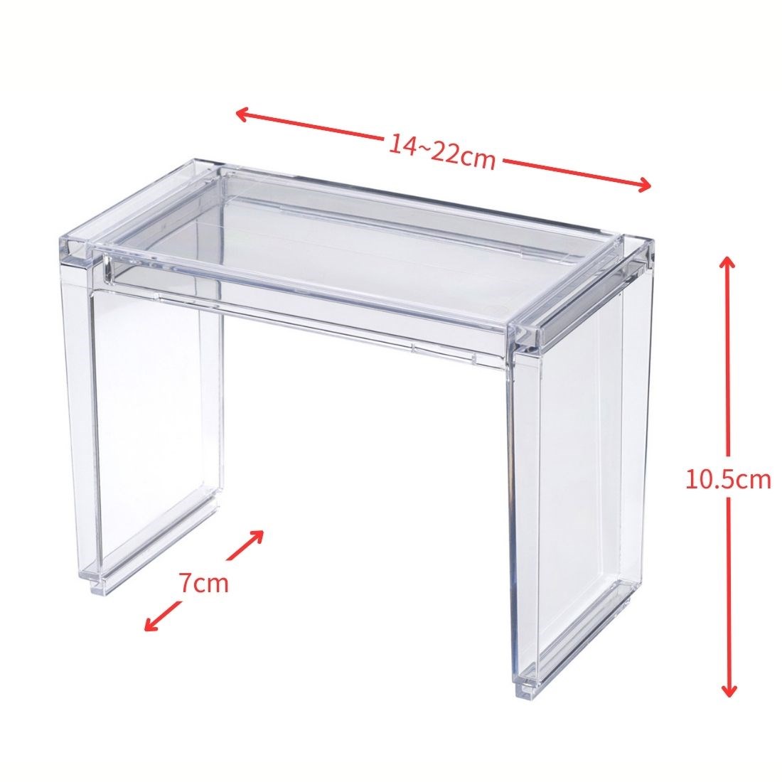 日本製 透明伸縮層架