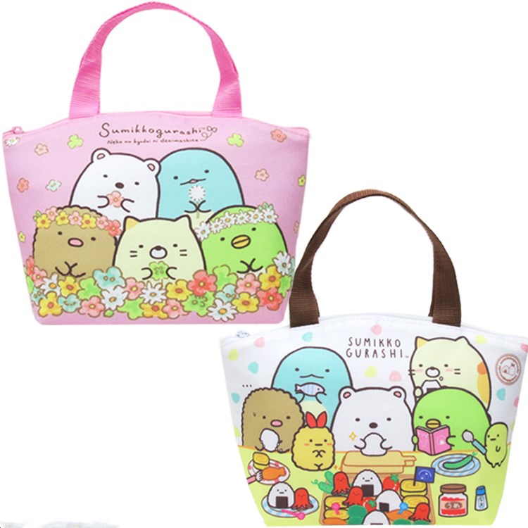Sumikko  Gurashi 角落生物-小夥伴  扇形保溫午餐袋 .手提袋 .便當袋2款 4713077269046