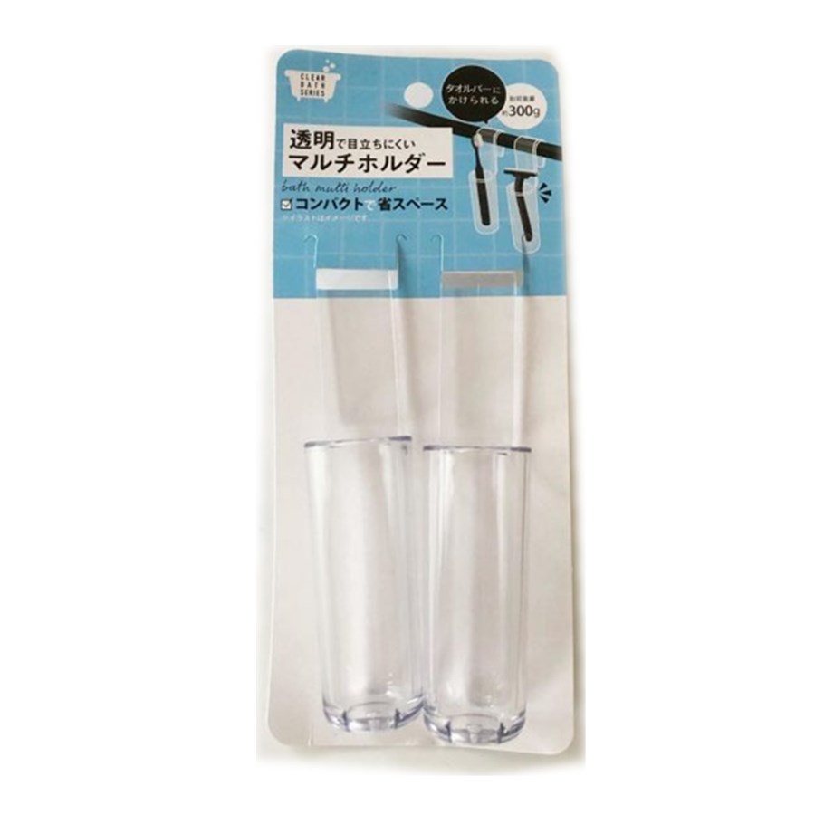 31690 浴桿透明小物架2入   4580004040944