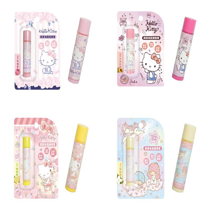 三麗鷗 Hello kitty 凱蒂貓  .  KIKI  LALA 雙子星   護唇膏 4g  