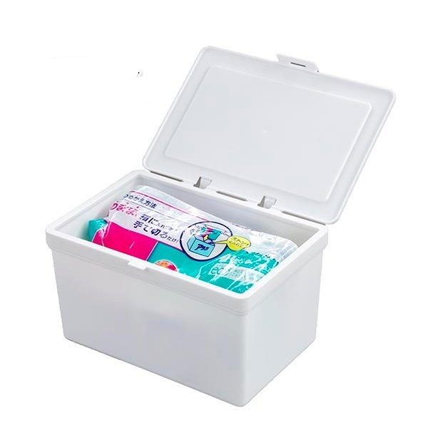  日本製   SANADA   L8089 掀蓋收納盒-M  4973430023931 