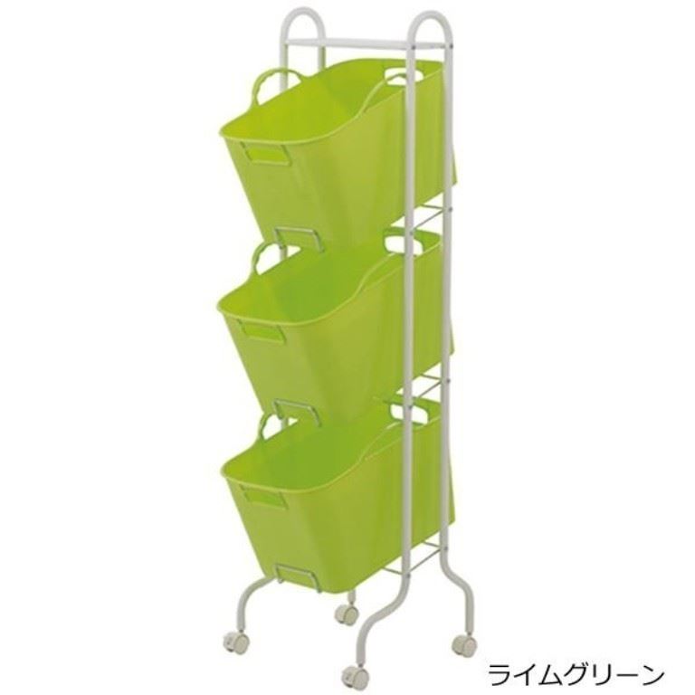山田YAMADA   8247 FB 輪式置物籃架-3層    4973911824729-VI  / 4973911824736-Br / 4973911824781-G / 4973911824798-P