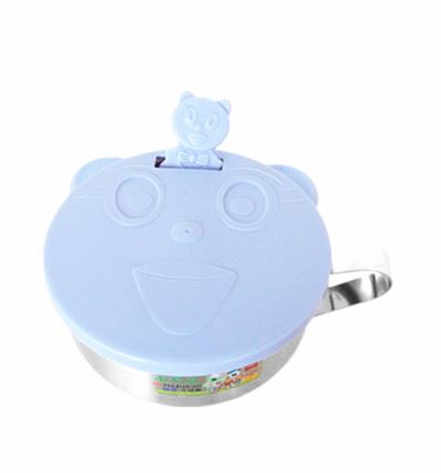 台灣製  甲庚 D-83 嘟酷熊 歐岱米林兒童碗附湯匙 4710423440838