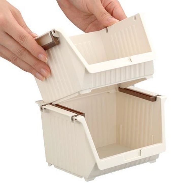 日本製 inomata  TSUMU 02 層疊籃-白   4905596390268