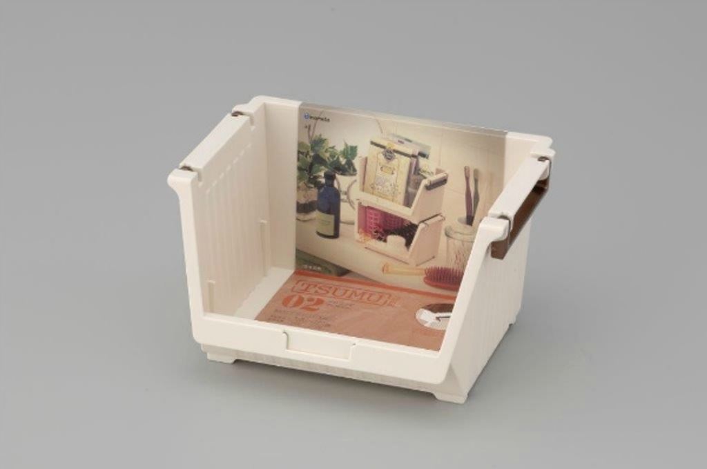 日本製 inomata  TSUMU 02 層疊籃-白   4905596390268