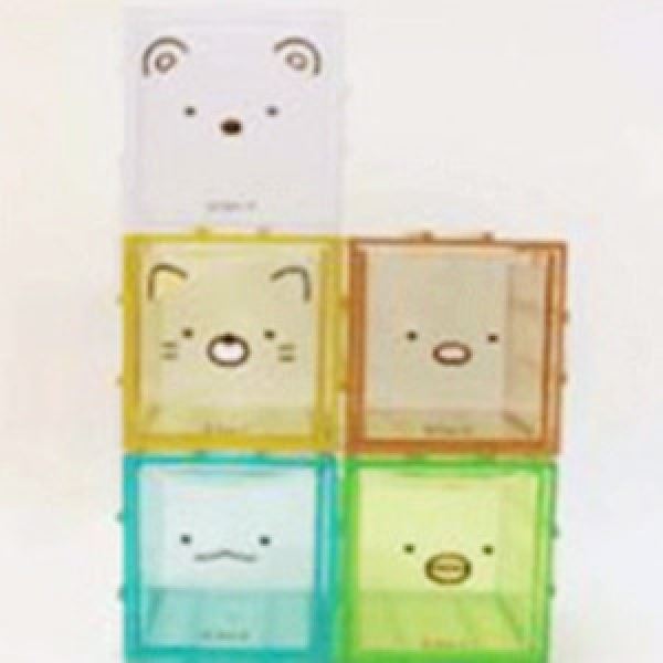 台灣製  Sumikko Gurashi 角落生物-小夥伴  組合式收納盒 ~ 恐龍.企鵝 .白熊.豬排. 貓咪
