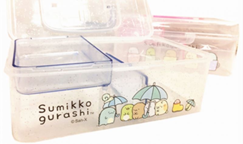 台灣製  Sumikko Gurashi 角落生物-小夥伴 手提置物盒    4713077265888 ~ 粉色. 藍色