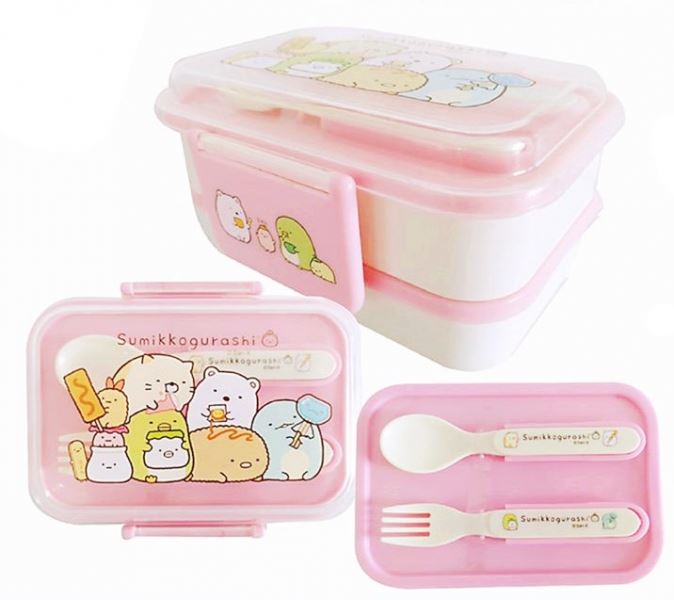 台灣製  角落生物小夥伴   雙層便當盒-2色      4713077265574