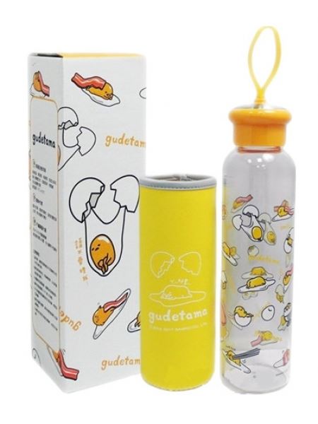 GU-1241 蛋黃哥 附布套玻璃水壺    4712977462410