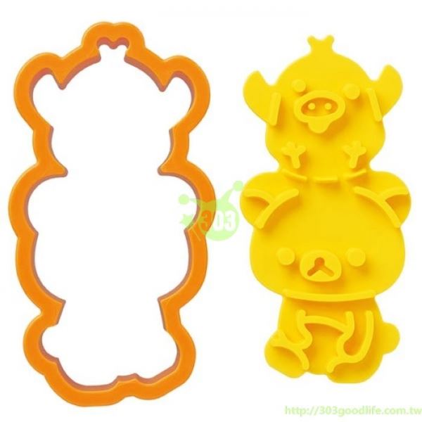 日本製  拉拉熊 吐司.餅乾 壓模具  TS-2    4970825107306