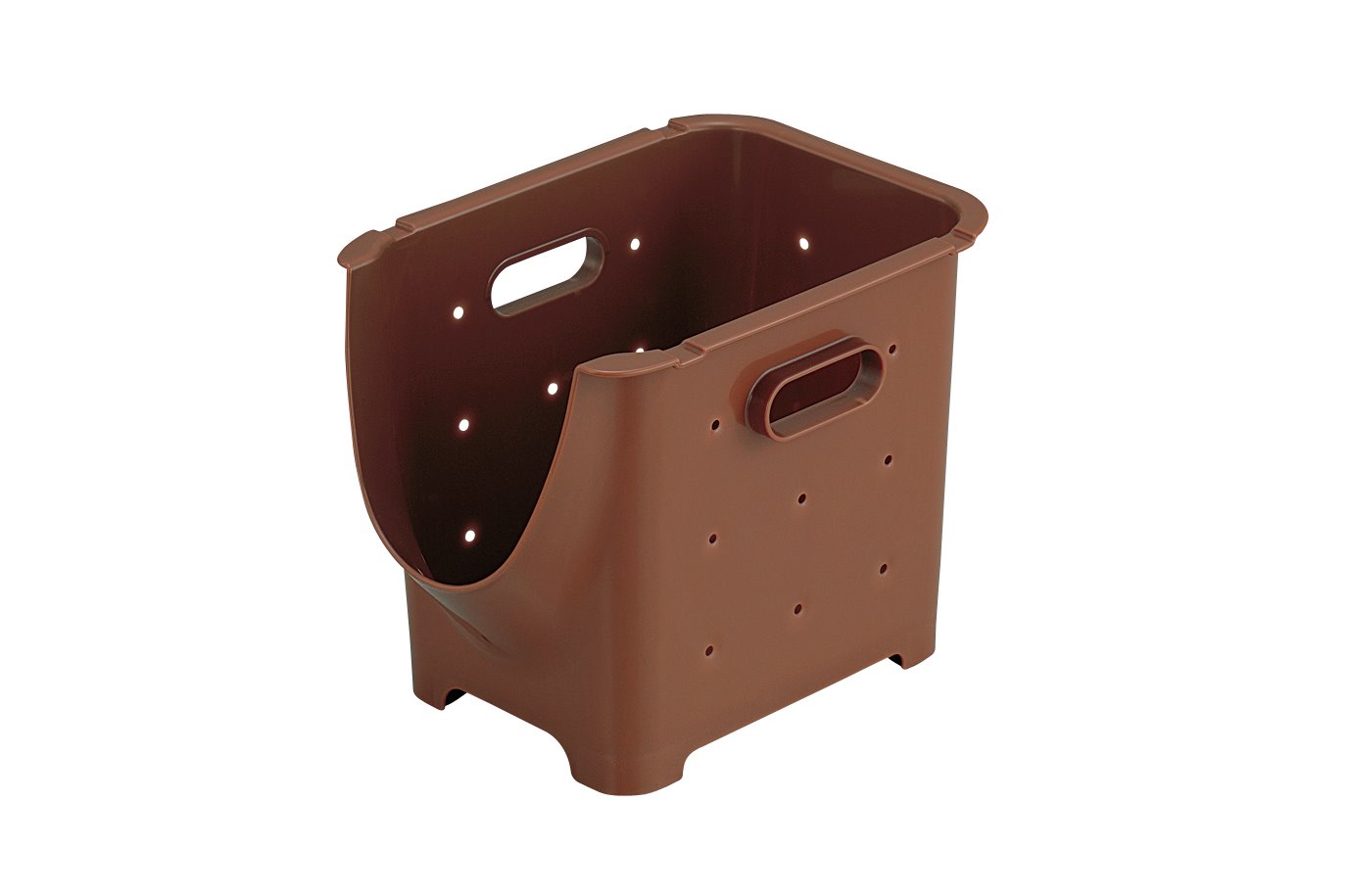 日本製  inomata 1262 可疊式多用途置物收納籃(小)4905596126270-咖~需預定