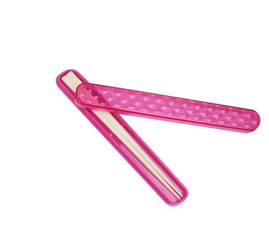 日本製  山田  YAMADA   819 寶石  18cm 筷附盒  ~  粉 /  綠