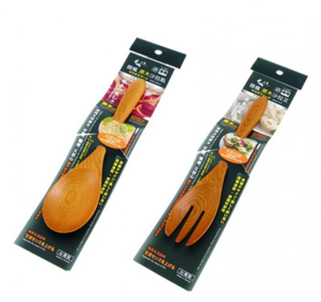 台灣製  上龍  TL-2801雅楓原木沙拉匙   4713537028015