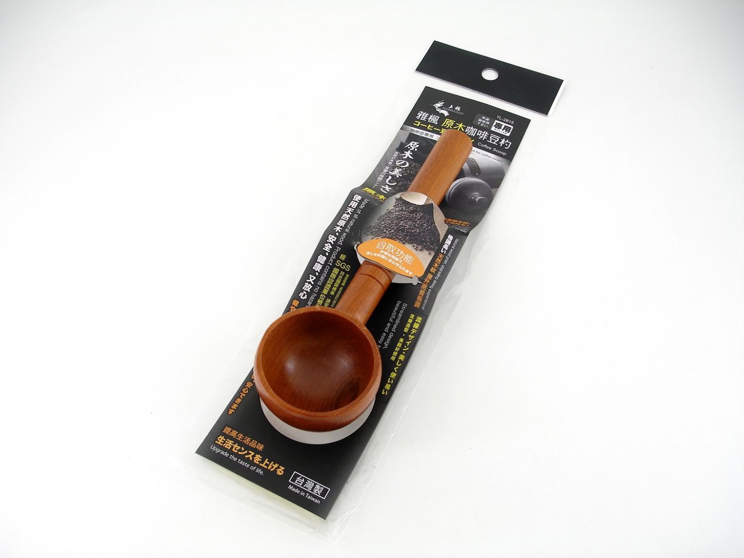 台灣製  上龍  TL-2815雅楓原木咖啡豆杓  4713537028152