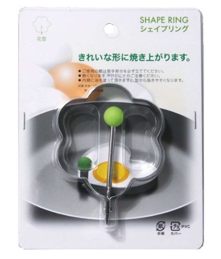  不銹鋼心型、圓型煎蛋製作器 -心/-圓/-花