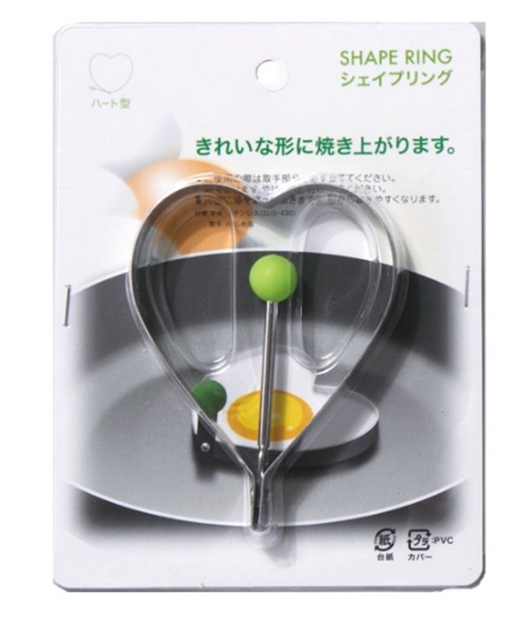  不銹鋼心型、圓型煎蛋製作器 -心/-圓/-花