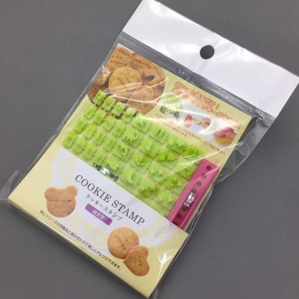  餅乾壓模 -  平假名字母 -粉 / 英文字母+數字-藍 /繪圖- 綠 /片假名字母- 黃