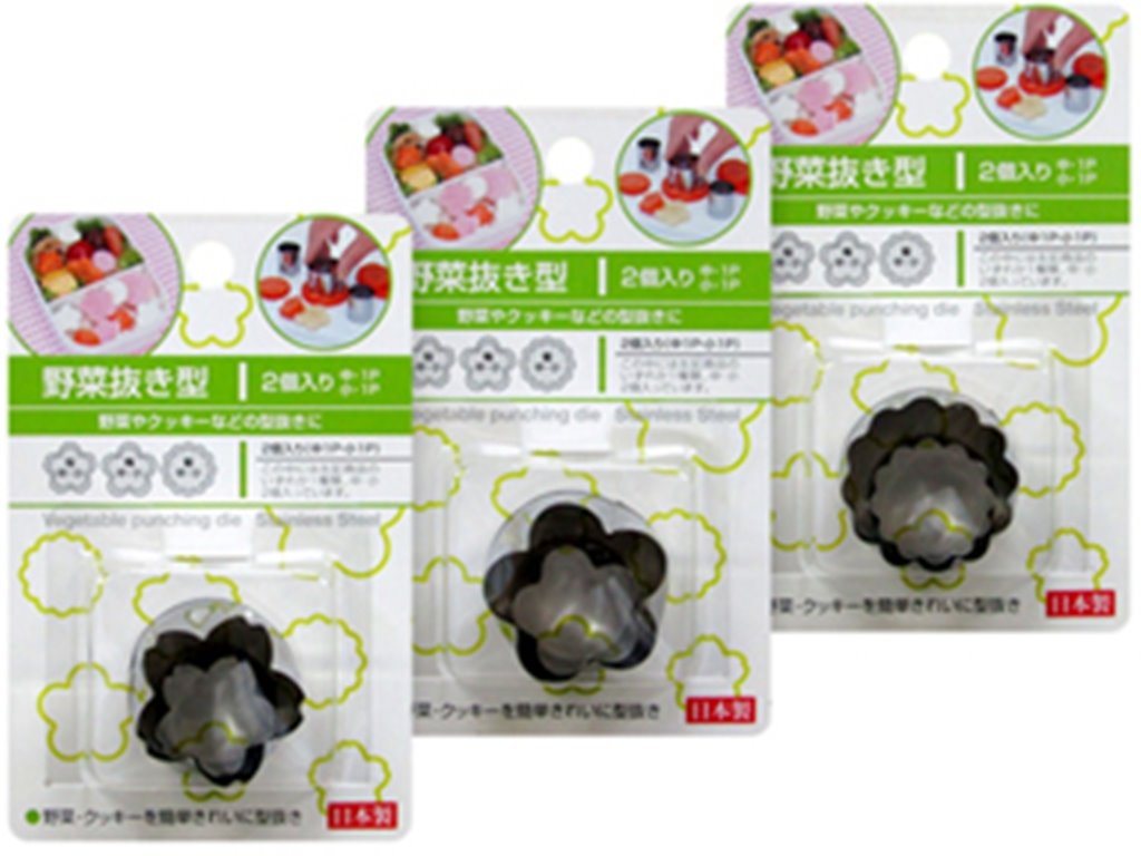 日本製  ECHO   0311-627 2P 野菜拔型   (櫻. 梅.菊)    4991203168771