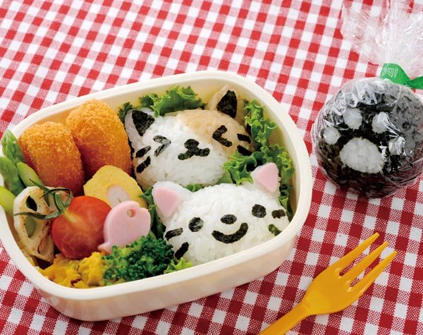 貓咪表情  海苔飯糰便當  / 貓咪頭型壓模 模具組   4989082764238