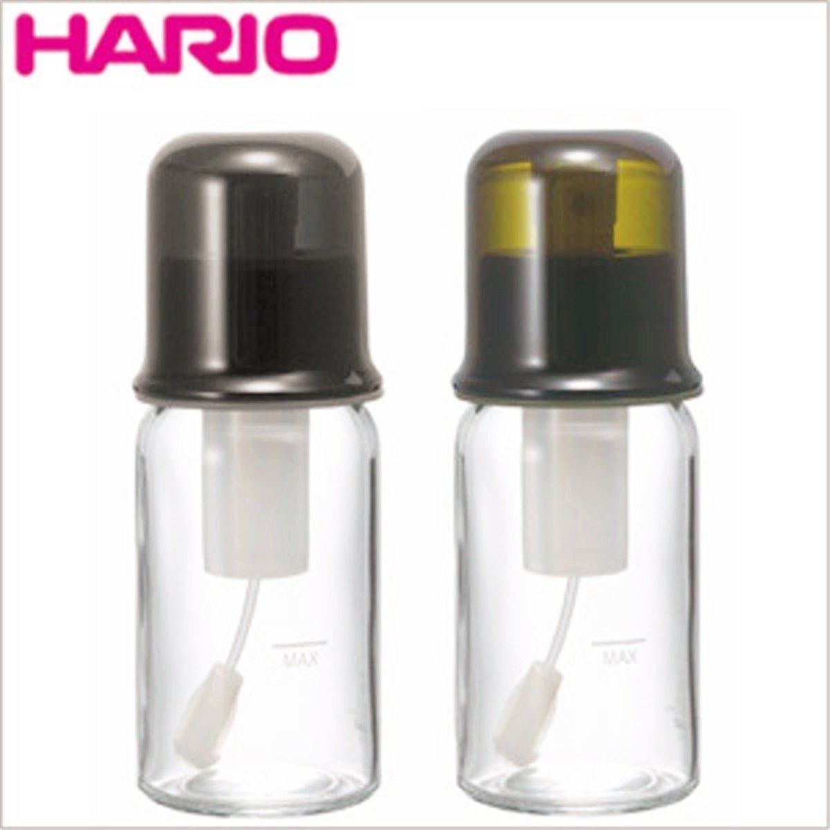 日本 HARIO  耐熱玻璃氣壓式噴油瓶60ml-黑  / -墨綠  