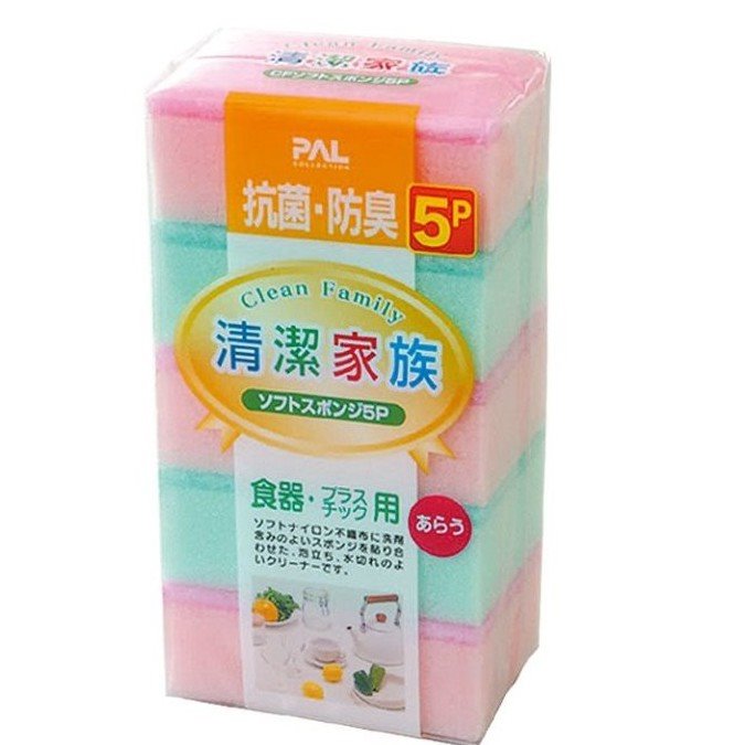 SEIWA   防臭5入食器.鍋具專用清潔菜瓜布 - 鍋 /  食