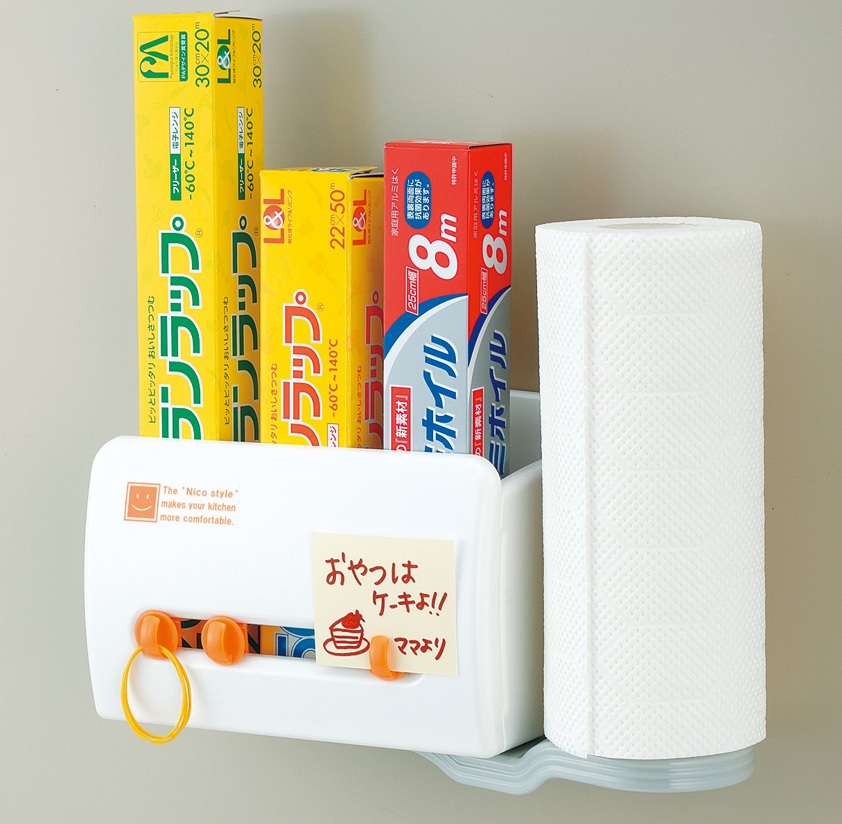 日本製 inomata 0096 磁石纸巾架收纳架收纳盒冰箱收纳架   4905596009665