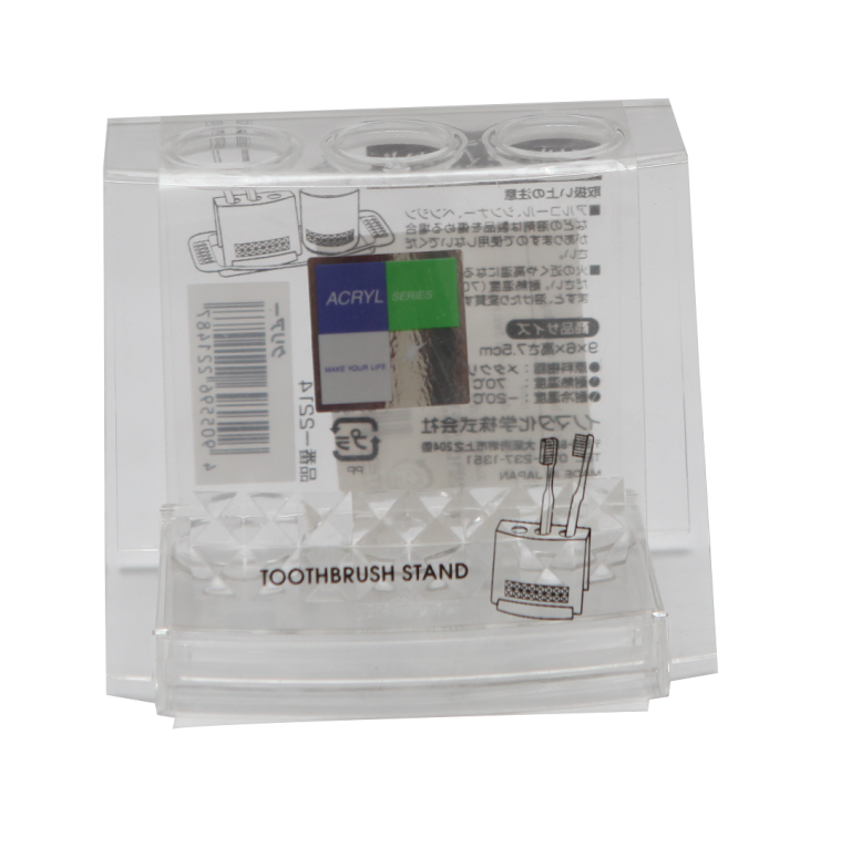 日本製  inomata 2214  水晶透明 牙刷收納置物架    4905596221487