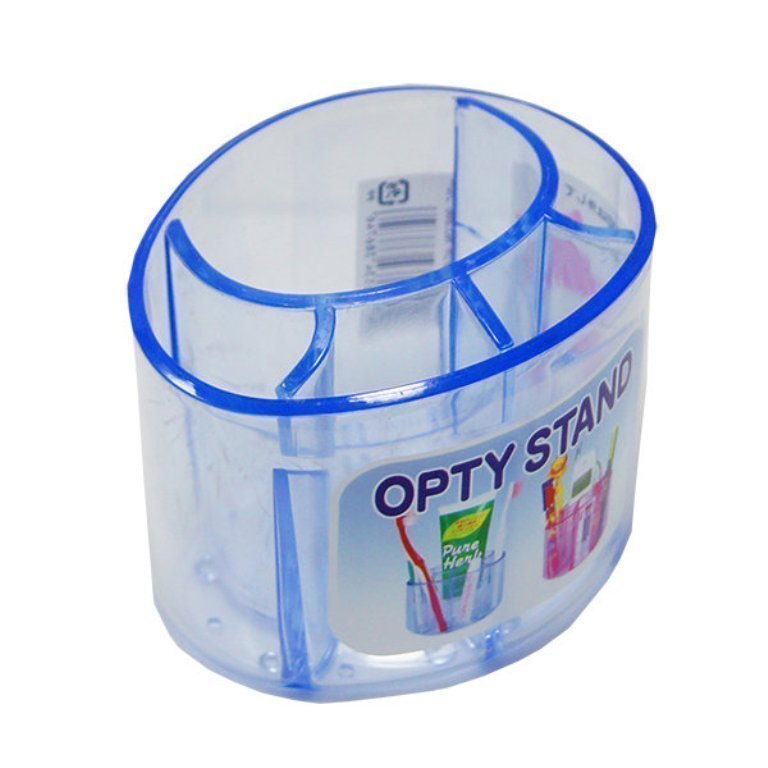 日本製 山田 YAMADA  386 牙刷牙膏架  ~透明/ 藍色