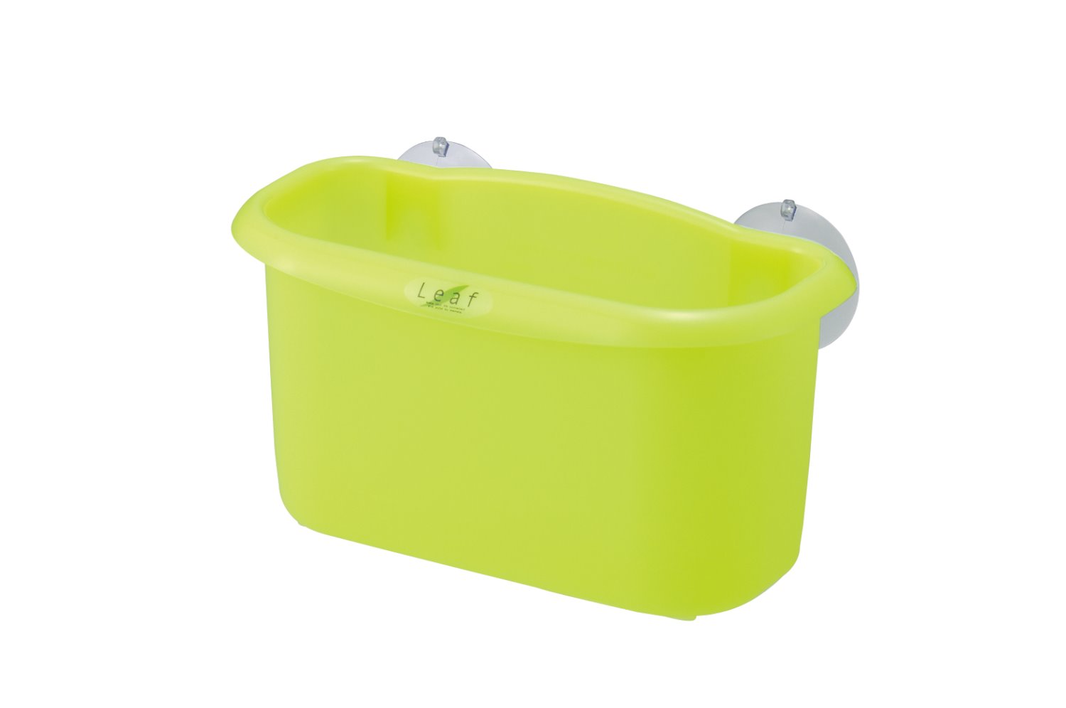 日本製  inomata 2104 和風呂壁面雙吸盤收納置物桶 -綠/ -白