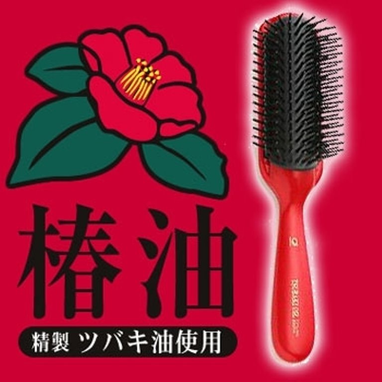 日本製  IKEMOTO  池本  TSU120  艷紅椿油髮梳 /山茶油 髮梳(長)    4970270106879