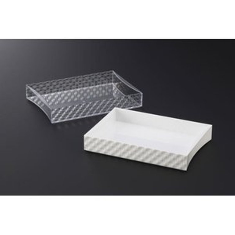 日本製   inomata 5404 De404 收納盤 4905596540465-白 