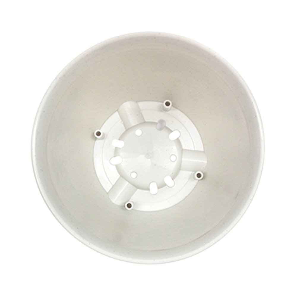 日本製  山田  YAMADA   N.O 595  6號圓形花盆 ~ 棕 /  -白