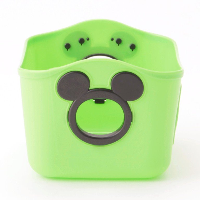 日本製  Disney  迪士尼系列 Mickey Mouse  米奇   SQ1 迷你收納籃.置物籃 500 ml ~ 綠  4904121340624