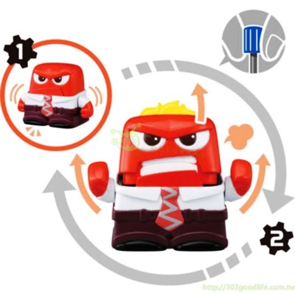 Disney  迪士尼系列 TOMICA多美小汽車 皮克斯 ~ M-15 火焰玩具公仔  /-粉色怪手紀念車挖土機 