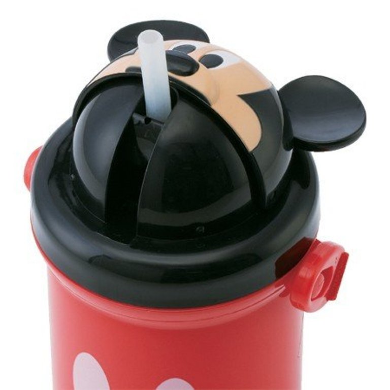 Disney  迪士尼系列  造型彈跳吸管水壺500ml 附揹繩~米奇/-米妮