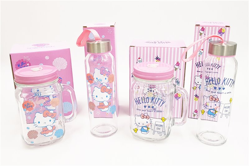 台灣製  三麗鷗系列  Hello Kitty凱蒂貓 多功能置物罐 500ml ~ KT-1522-冰淇淋 / KT-1523-貝殼