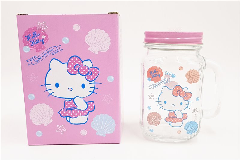 台灣製  三麗鷗系列  Hello Kitty凱蒂貓 多功能置物罐 500ml ~ KT-1522-冰淇淋 / KT-1523-貝殼