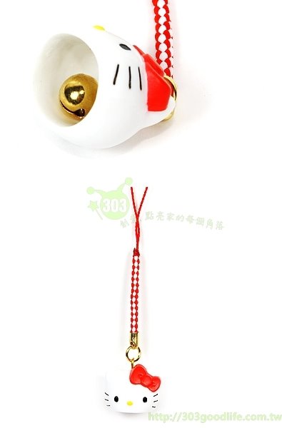 三麗鷗系列 Hello Kitty凱蒂貓 D155 KTD 福鈴吊飾 4901610090978