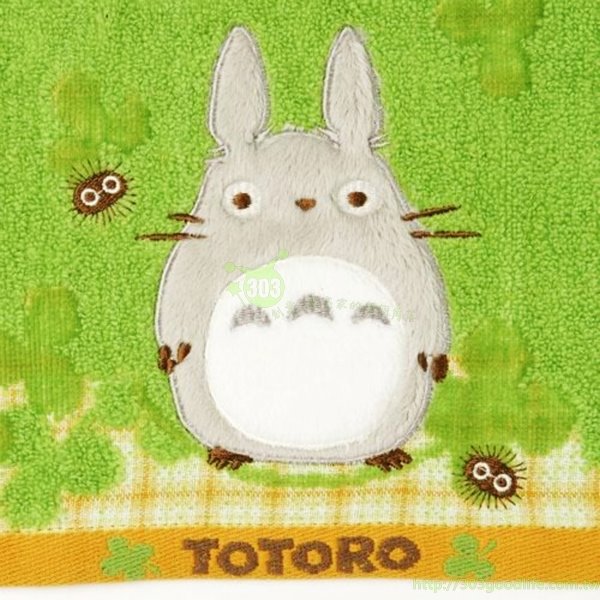 宮崎駿TOTORO龍貓 刺繡幸運草毛巾   4992272459999