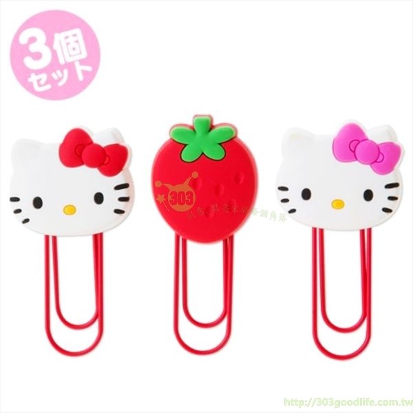 三麗鷗系列  Hello Kitty凱蒂貓 .  Melody美樂蒂. KIKI&LALA  雙子星 造型迴紋夾組.大臉  3P ~  KT-紅 /  MM-粉  /  雙子星