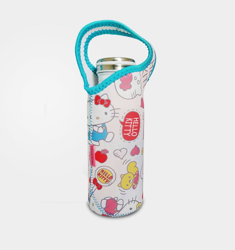 三麗鷗系列  Hello Kitty 凱蒂貓 保溫不鏽鋼牛奶瓶布套組450ml  ~ KT-45-1516-粉 / - KT-A-1517-心-白