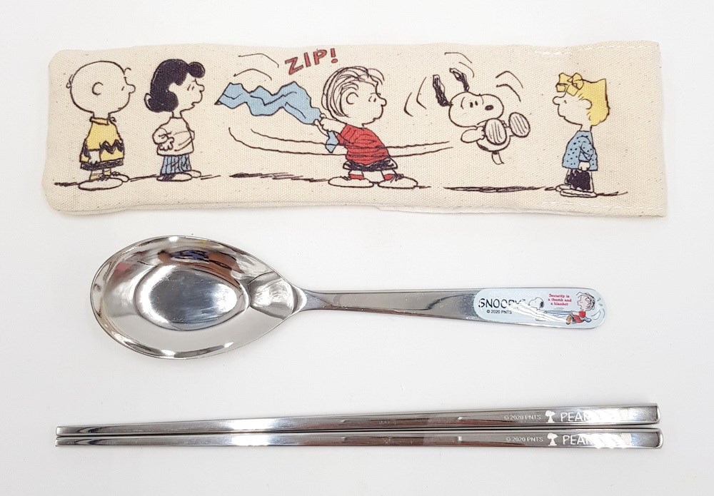 Snoopy 史努比  SP-1587 帆布典雅餐具套組    4712977465879