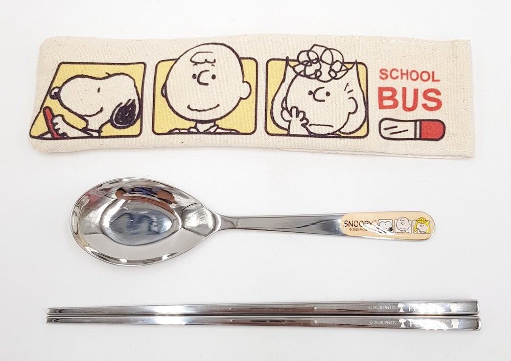 Snoopy 史努比  SP-1587 帆布典雅餐具套組    4712977465879