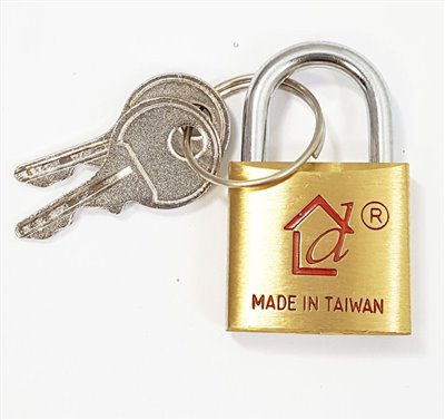 台灣製  好傢在  U-0021 20mm  1字銅鎖   4711140073545