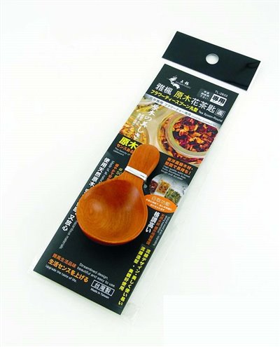 台灣製  上龍  TL-2833雅楓原木茶花匙-圓  4713537028336