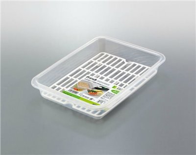 日本製  SANADA  多用途滴水收納盤(水切、冷藏、解凍)  4973430055406