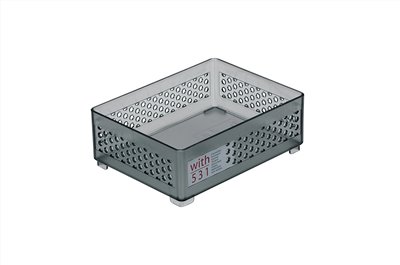 日本製   inomata  4531 壓克力桌上型長角收納籃~白  4905596453185